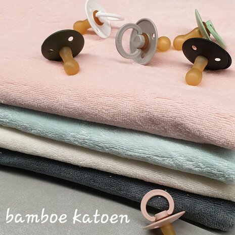 wit (offwhite - ecru) bamboe katoen fleece