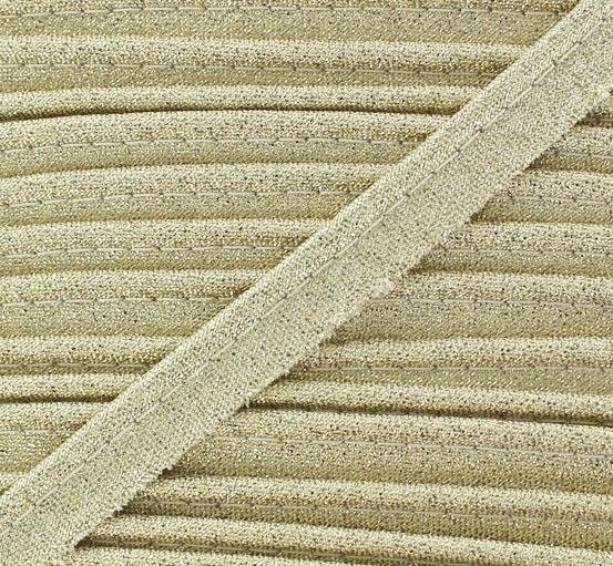 mat gouden lurex piping paspelband