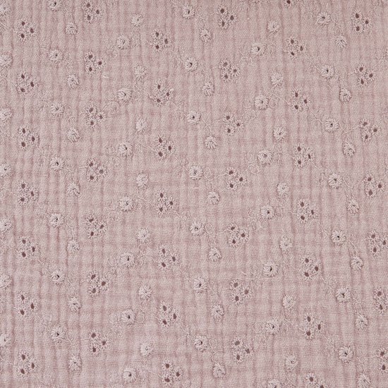 oud roze (licht) broderie met gaatjes hydrofiel