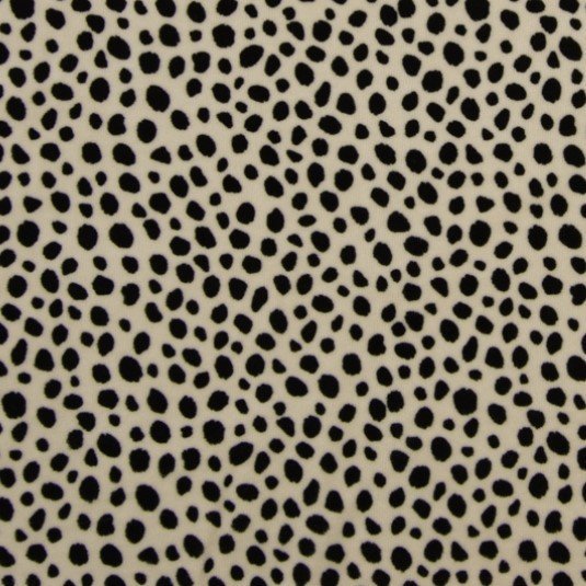beige (kiezel) zwart cheeta print katoenen velvet