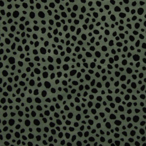 army groen  zwart cheeta print katoenen velvet