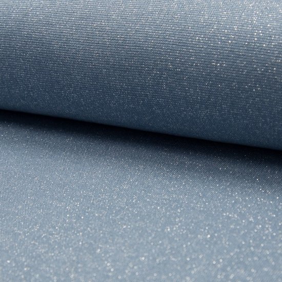 boordstof glitter dusty blue