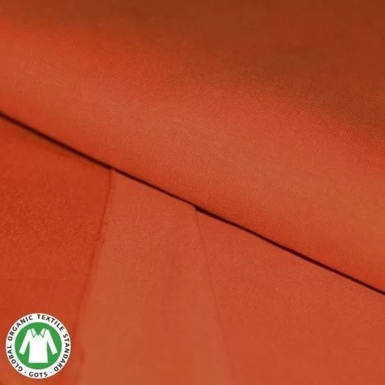 french terry biologisch beebs uni terracotta
