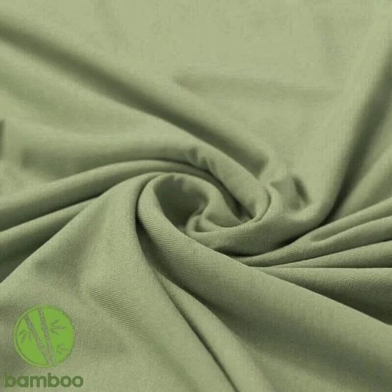 groen (olijf) uni - BAMBOE tricot