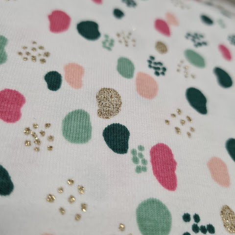 dots tricot met goud glitter