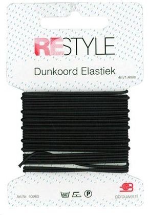 dunkoord elastiek zwart 14mm