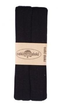 oaki doki tricot de luxe 2cm bias zwart