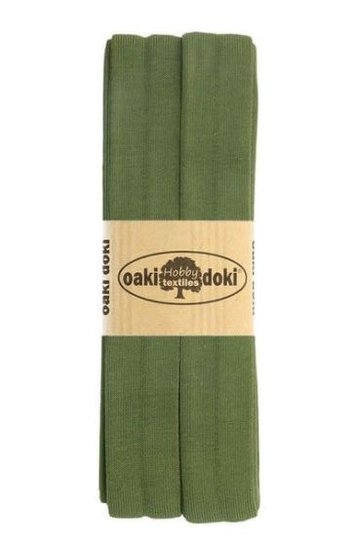 olijf groen tricot biasband 2cm - (3meter) 425