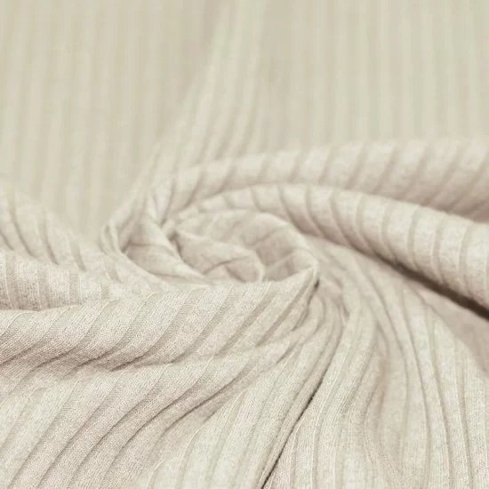 natural katoenen Brede Baby rib tricot SOFT