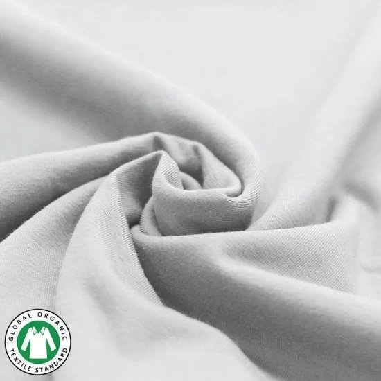 licht grijs uni - biologische tricot