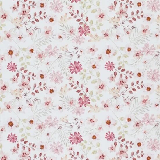 wit (off white) roze (nude) framboos groen Pastel bloemen - digitale tricot