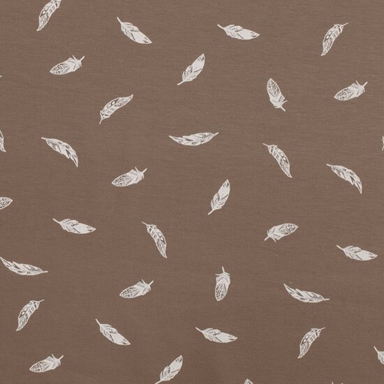 beige (taupe) zwart veertjes - tricot