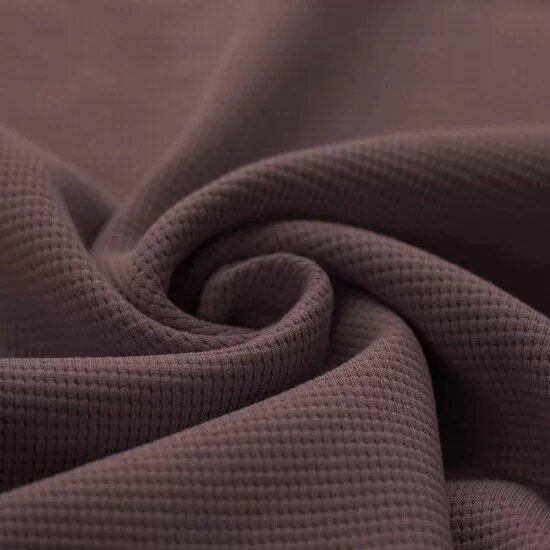 mauve (donker) fijne katoenen Wafel tricot @kickenstoffen