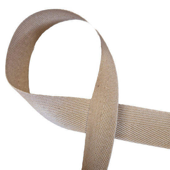 beige keperband katoen 20mm @kickenstoffen