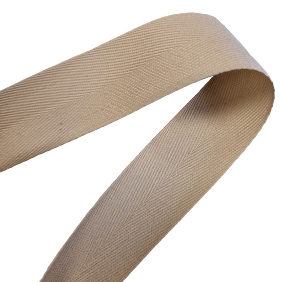 beige keperband katoen 30mm @kickenstoffen