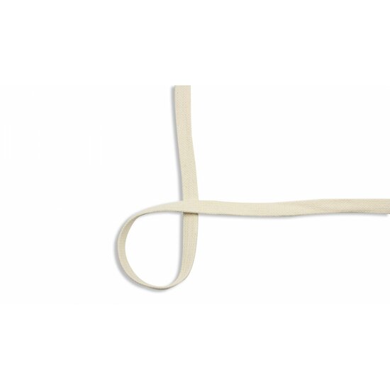 off white - plat katoenen koord - fournituren @kickenstoffen.nl