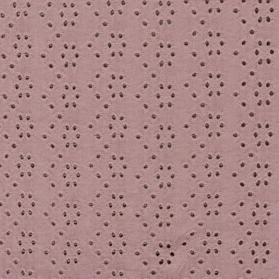  roze uni - broderie tricot KicKenStoffen