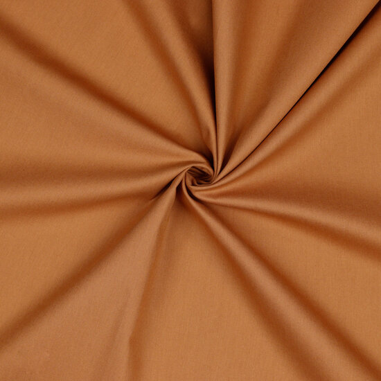 terracotta cognac uni katoen @kickenstoffen
