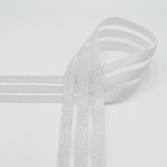 zilver strepen taille band elastiek