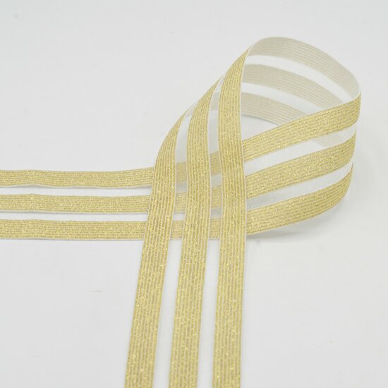 goud strepen taille band elastiek