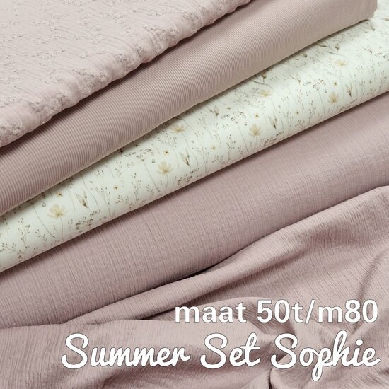 Summer set Sophie mini pink @kickenstoffen