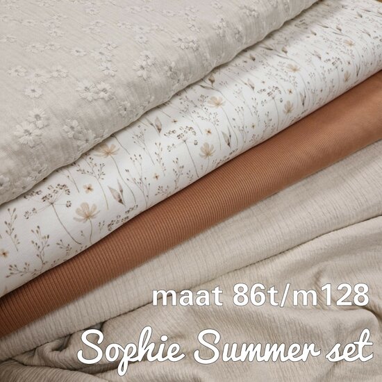 Summer set Sophie maxi peach @kickenstoffen