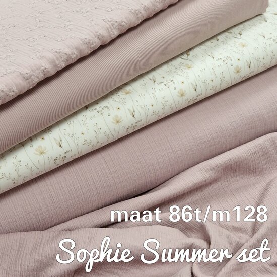 Summer set Sophie maxi pink @kickenstoffen