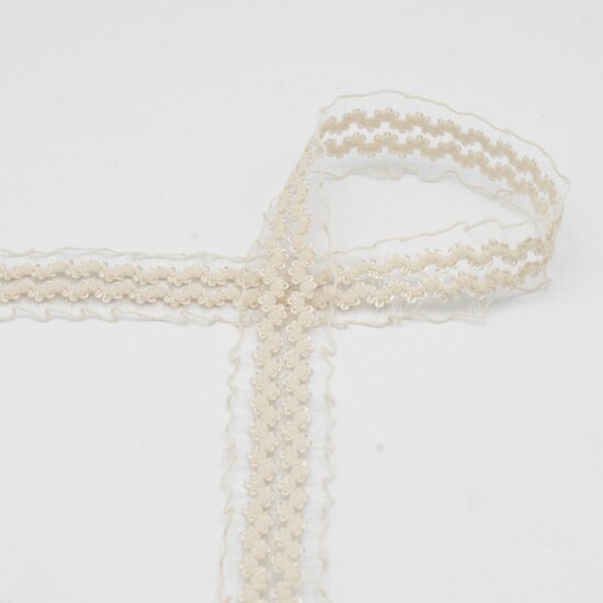 elastiek kant 3cm natural beige