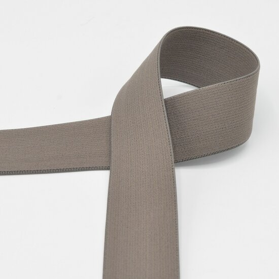 taupe elastiek band 3cm KicKenStoffen stofwebshop