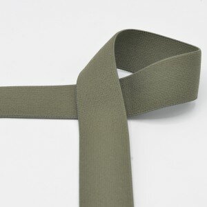 olijf groen elastiek band 3cm KicKenStoffen stofwebshop