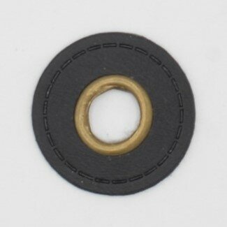 zwart leer nestel rond 25mm KicKenStoffen stoffenwebshop