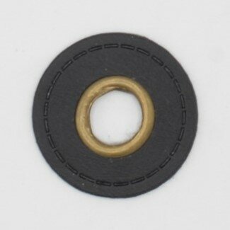 zwart leer nestel rond 25mm KicKenStoffen stoffenwebshop