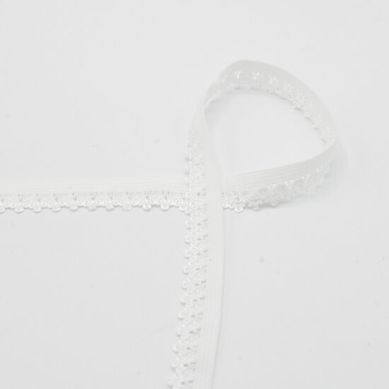KicKenStoffen fournituren - kant elastiek 13mm offwhite