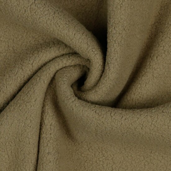 beige katoenen sherpa fleece @kickenstoffen