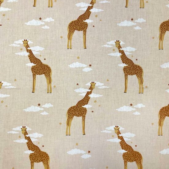 Swessie design giraf perzik  van KicKenStoffen