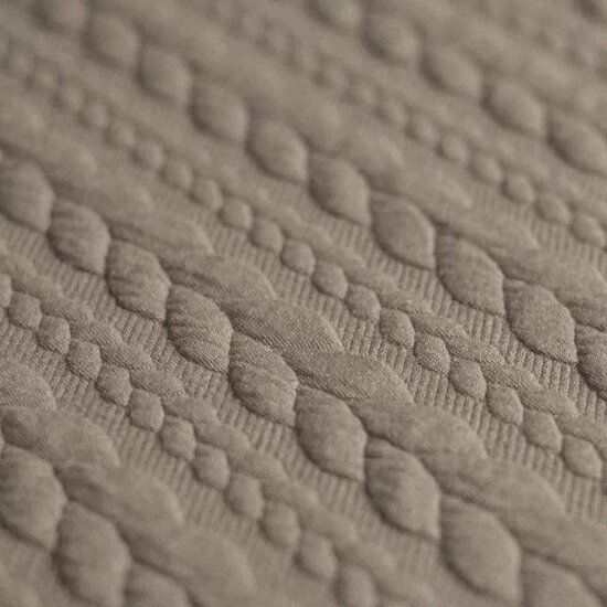 BEEBS beige taupe d. kabel jacquard tricot van KicKenStoffen