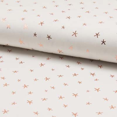 wit goud (rose) sterretjes - glitter tricot
