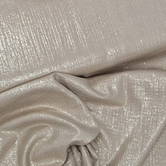 glitter hydrofiel donker beige van KicKenStoffen