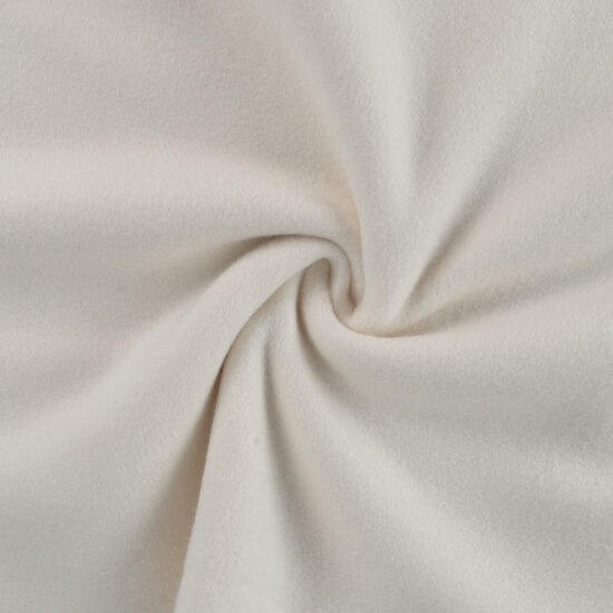 Biologisch katoenen fleece 2 zijden mooi van KicKenStoffen - off white