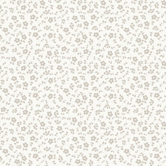 BEEBS rotatietricot mille fleur wit-beige van kickenstoffen