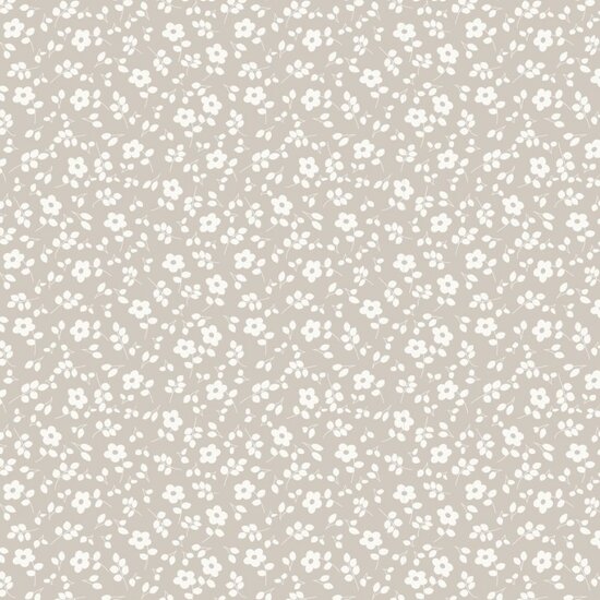 BEEBS rotatietricot mille fleur beige-wit van kickenstoffen