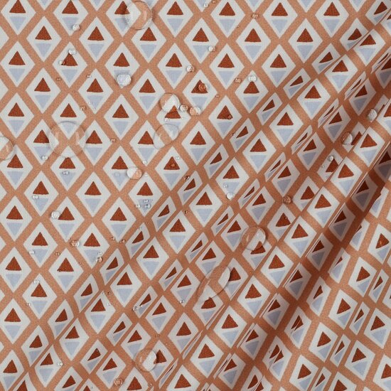triangels en wiebers retro beige-perzik katoen met coating Poppyfabrics van KicKenStoffen