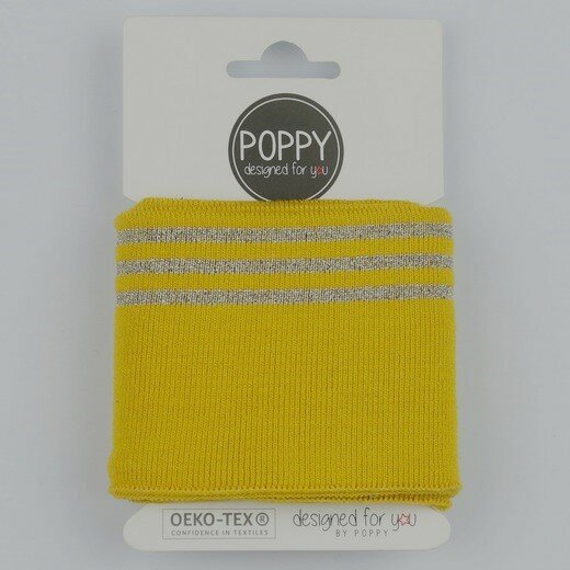 oker met goud boord kaartje cuff