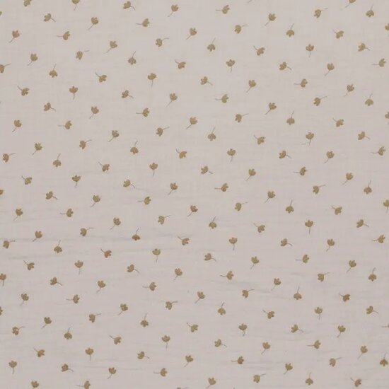 BEEBS hydrofiel klaverblaadjes beige KicKenStoffen