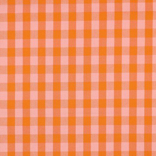 yarn dyed checks orange salmon KicKenStoffen 03511.003