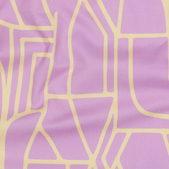 Charming Cerulean Town soft lavender - cotton voile - KicKenStoffen