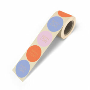 With Love ronde labels KicKenStoffen