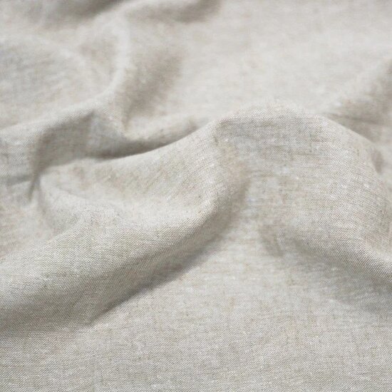 BEEBSstofjes lichtbeige Chambray linnen van kickenstoffen