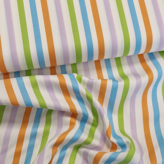 pastel strepen satijn katoen BEEBSstofjes - kickenstoffen