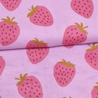 violet hydrofiel roze reuze aardbeien KicKenStoffen